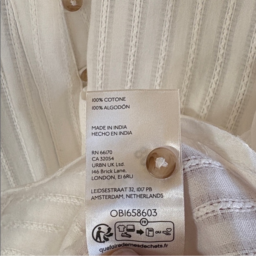 Like New Anthropologie Pilcro Keira Collared Button Front Top Small - Picture 13 of 14